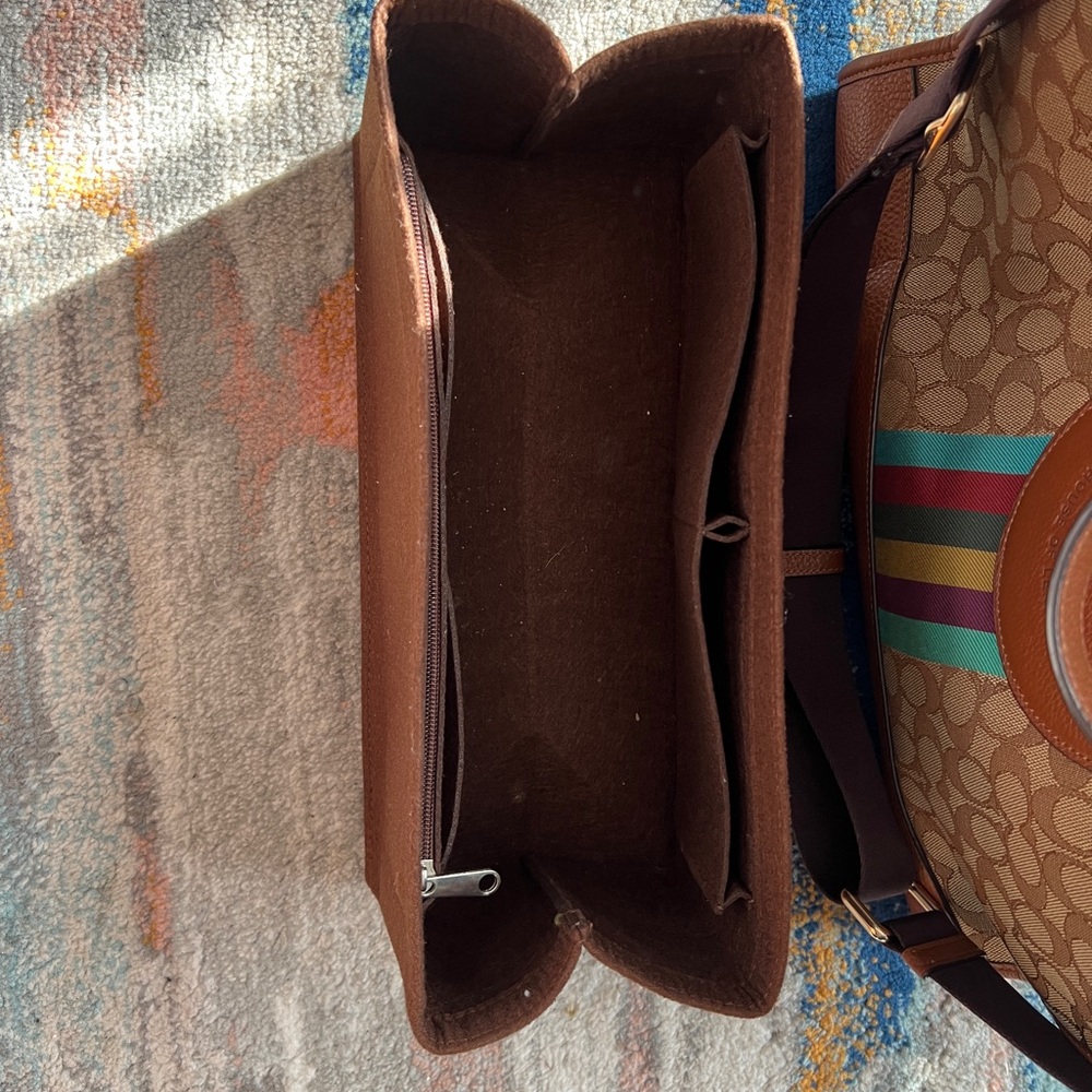 Coach Brown and Multicolor Tote Bag - Picture 7 of 12